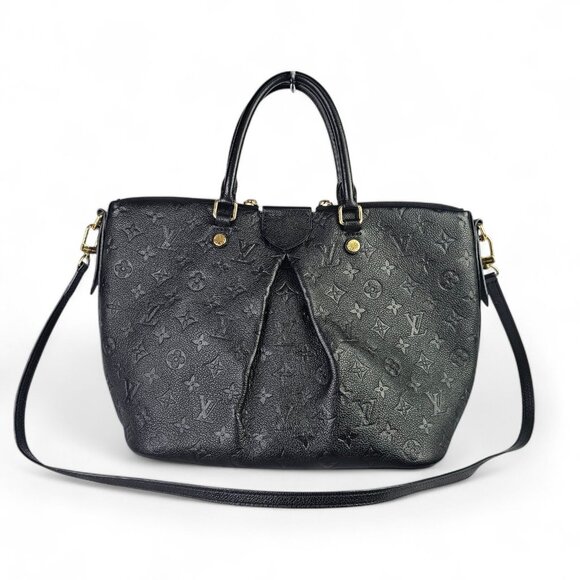 LOUIS VUITTON Empreinte Mazarine MM Black Leather Monogram LV Shoulder 2 Way Bag - Picture 1 of 16